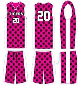 Female sublimated basketball uniform