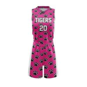 Female sublimated basketball uniform