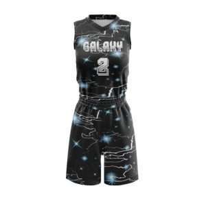 Female sublimated basketball uniform