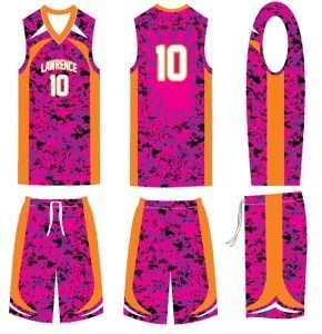 Female sublimated basketball uniform