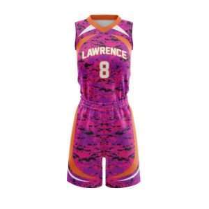 Female sublimated basketball uniform