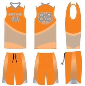 Female sublimated basketball uniform