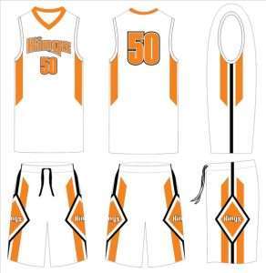 Female sublimated basketball uniform