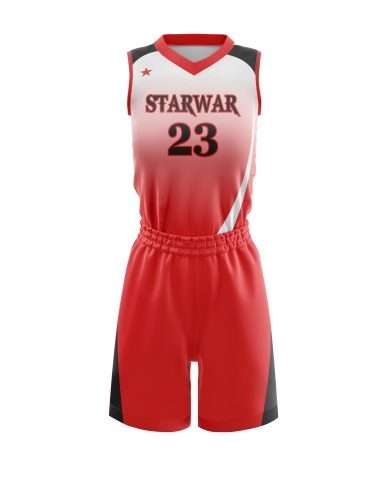 Female sublimated basketball uniform