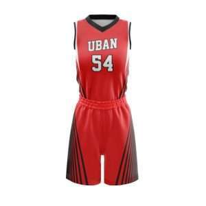 Female sublimated basketball uniform