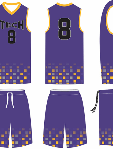 Female sublimated basketball uniform