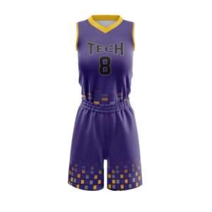 Female sublimated basketball uniform