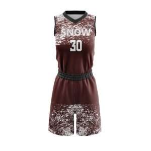 Female sublimated basketball uniform