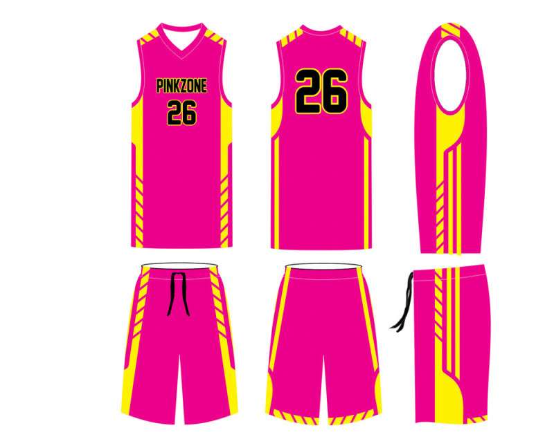 Pinkzone female tackle twill basketball uniform