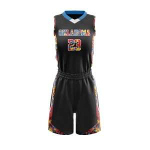 Oklahoma Female Tackle Twill basketball uniform