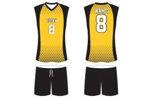 Yellow male volleyball uniform