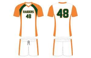 Orange White male volleyball uniform