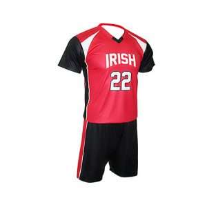Red Black male volleyball uniform