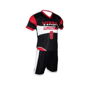 red white and black volleyball uniforms