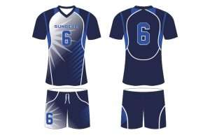 Blue mail volleyball uniforms