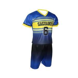 Blue and yellow mail volleyball uniforms