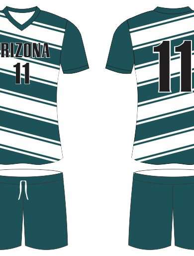 green and white volleyball uniforms