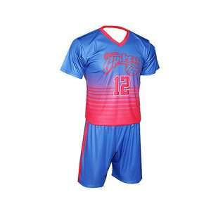 blue and green volleyball uniform