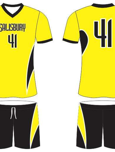 Yellow and black volleyball uniforms