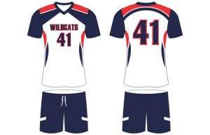White male volleyball uniform