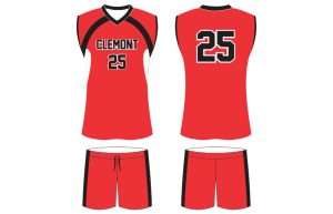 Red male volleyball uniform