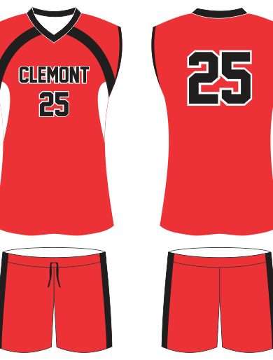Red male volleyball uniform